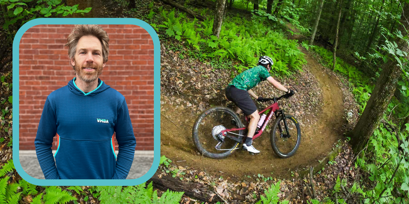 Nick Bennette and Vermont mountain bike rider